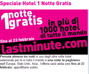 Last Minute offerta