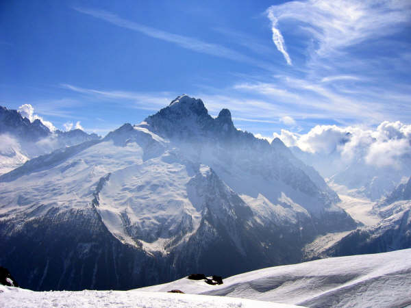 Il Monte Bianco visto da Chamonix