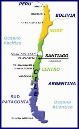 cartina del cile