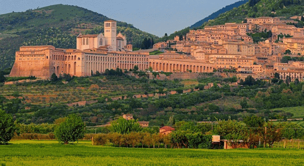 Spettacolare veduta di Assisi
