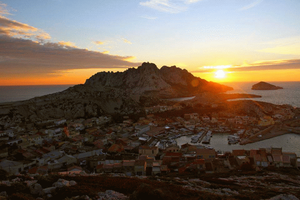 Veduta di Les Goudes, quartiere di Marsiglia Francia