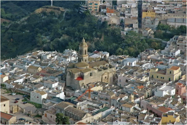 Veduta dall alto del borgo di Montescaglioso Basilicata