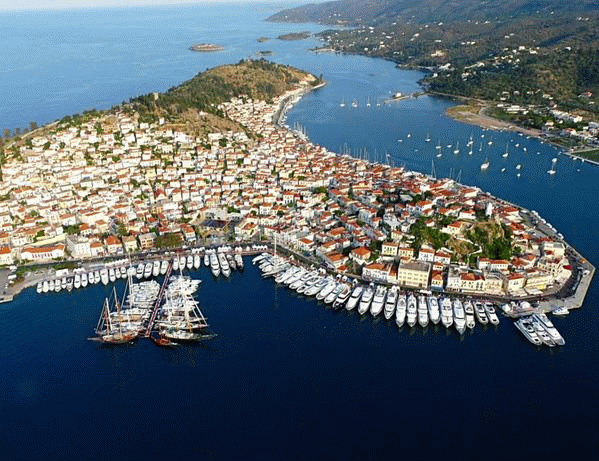 Isola di Poros Grecia veduta dall alto