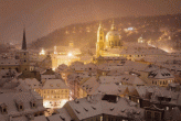 Praga sotto la neve fotospettacolari